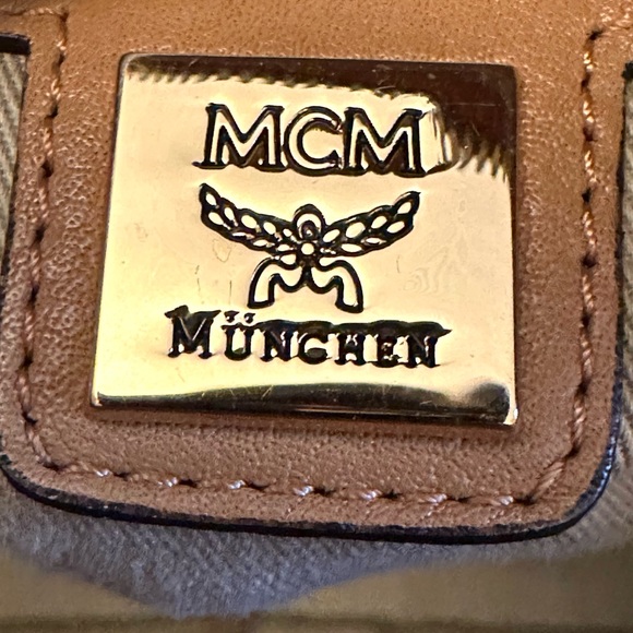 MCM Visetos LARGE with Strap Essentials Shopper Two way Tote Cognac - Picture 7 of 15